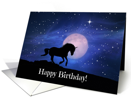 Unicorn Fantasy Happy Birthday card (1437646)