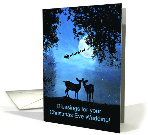 Christmas Eve Wedding Congratulations Blessings card (1438938)