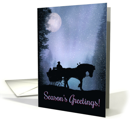 Season's Greetings One Horse Drawb Sleigh card (1447372)