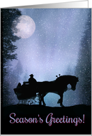 Season’s Greetings One Horse Drawb Sleigh card