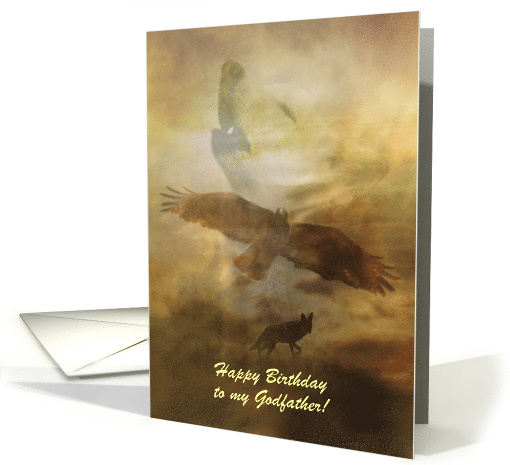 Customizable Happy Birthday to Godfather Southwestern Spiritual card