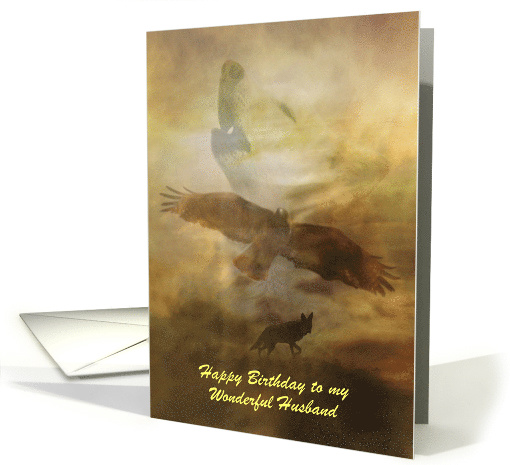 Customizable Happy Birthday to Husband Southwestern Spiritual card