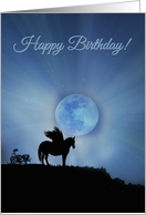 Pegasus and Moon Happy Birthday card