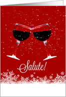 Salute Wine Happy Holidays card