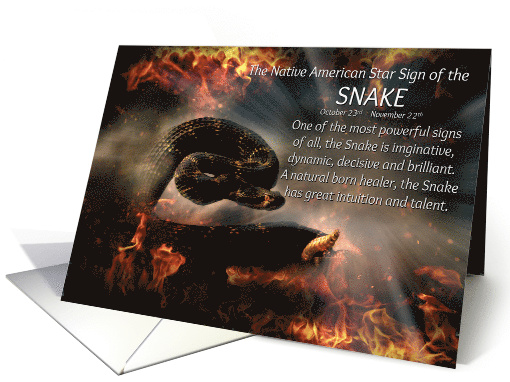Native American Zodiac Sign of the Snake - Scorpio card (1452486)