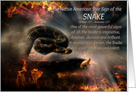 Native American Zodiac Sign of the Snake - Scorpio card