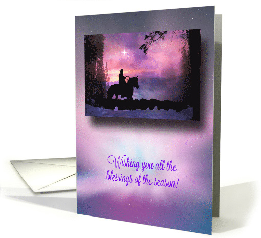 Cowboy Christmas Blessings card (1453198)