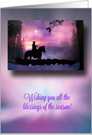 Cowboy Christmas Blessings card