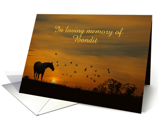 Horse Sympathy Customize with Name card (1454422)