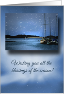 Sailboat Nautical Blessings of the Season card
