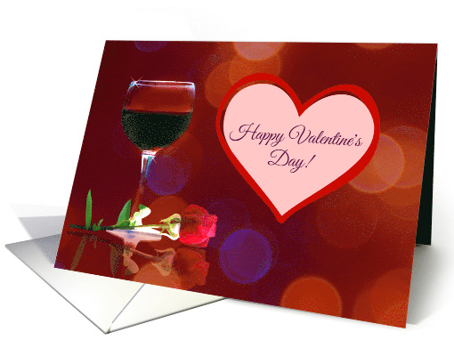 Happy Valentine's Day, Red Wine, Red Rose, Heart, General... (1463254)