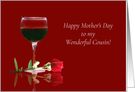 Wine Happy Mother’s Day to My Cousin Humorous card