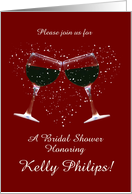 Customizable Bridal Shower Wine Themed Invitation card