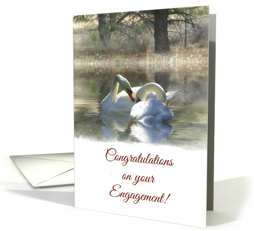 Congratulations Engagement Beautiful Swans card (1467688)