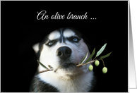 Olive Branch Cute Dog I am Sorry, Please Forgive Me, Apologies card