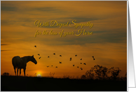 Deepest Sympathy Loss of Horse, Equine Sympathy card