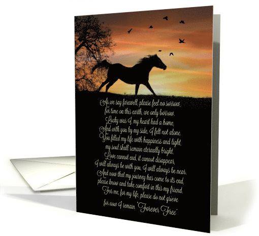 Sympathy Loss of Horse, Equine Sympathy Spiritual Poem... (1471804)