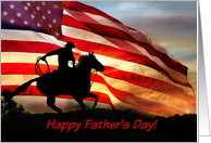 Cowboy Western Flag Happy Father’s Day to a Great Dad card
