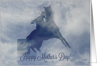 Barrel Racer Happy Mother’s Day in Blue, Barrel Racer Mother’s Day card