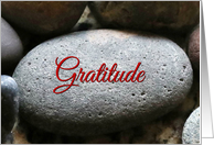Gratitude, Thank You River Stone Rock, Gratitude Rock card
