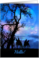 Hello, Hi, Pegasus and Blue Moon Mystical Fantasy card