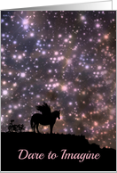 Dreams, Imagination Pegasus Star Gazing Encouargement card