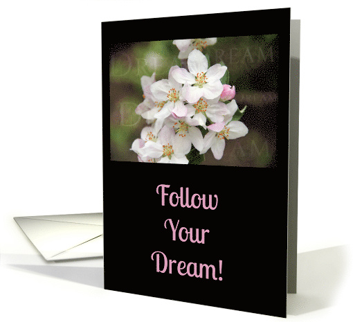 Dream, Follow your Dreams Beautiful Floral Encouragement card
