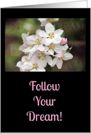 Dream, Follow your Dreams Beautiful Floral Encouragement card