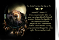 The Native American Sign of the Otter, the Traditional Aquarius, card