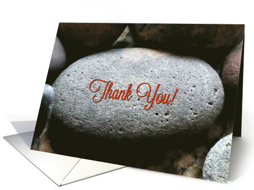 Thank You, You Rock Humor Fun Thanks with River Rocks card (1479672)