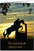 Hunter Jumper Equine Horse Sympathy for Loss of Horse card