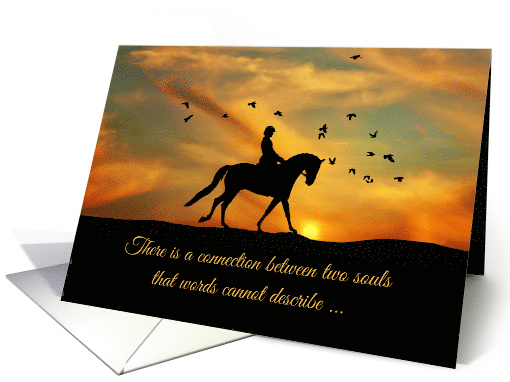 Deepest Sympathy Loss of Horse Dressage Rider card (1481162)