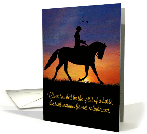 Dressage Riding Horse Sympathy Memorial card (1481326)
