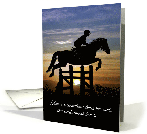 Hunter Jumper Horse Sympathy English Rider card (1481636)
