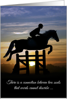 Hunter Jumper Horse Sympathy English Rider card