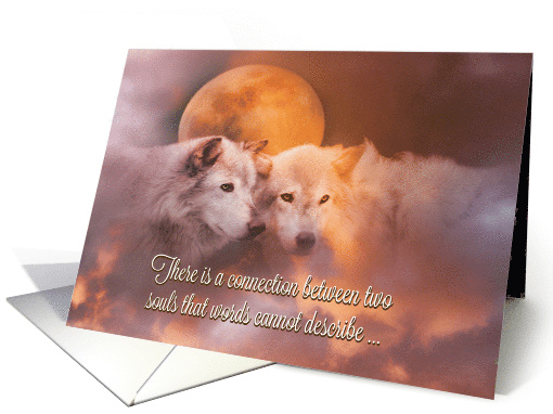 Wolves Soulmate Valentine's Day for Soul Mate card (1482588)