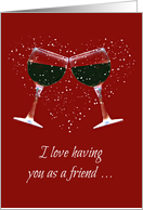 Wine Friendship Happy Birthday card