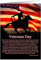 Country Western Cowboy Thank You Veteran’s for Veteran’s Day card