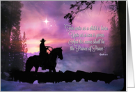 Religious Bible Quote Cowboy Country Western Christmas card