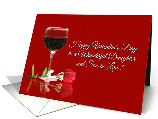 Happy Valentine's Day to a Wonderful Daughter and Son In Law card