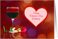 Happy Birthday on Valentine’s Day card