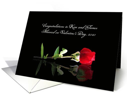 Elegant Rose Congratulations on Valentine's Day Wedding... (1509490)