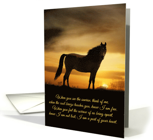 Horse Sympathy, Loss of Horse Bereavement, Spiritual card (1510862)