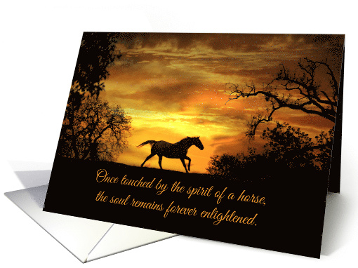 Spiritual Horse Sympathy, Loss of Horse, Horse Bereavement card