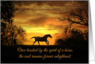 Spiritual Horse Sympathy, Loss of Horse, Horse Bereavement card