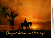 Country Western Cowboy Happy Retirement card