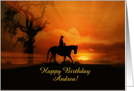 Country Western Cowboy Happy Birthday Custom Name card
