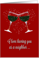 Wine Neighbor Happy Birthday Humorous Cheers card