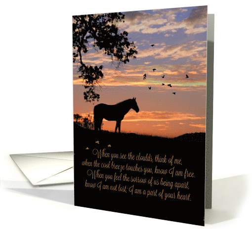 Beautiful Horse Sympathy, Spiritual Poem, Sympathy card (1522978)