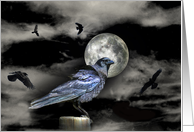 Raven or Crows Winter Solstice Blessings Native American Solstice card